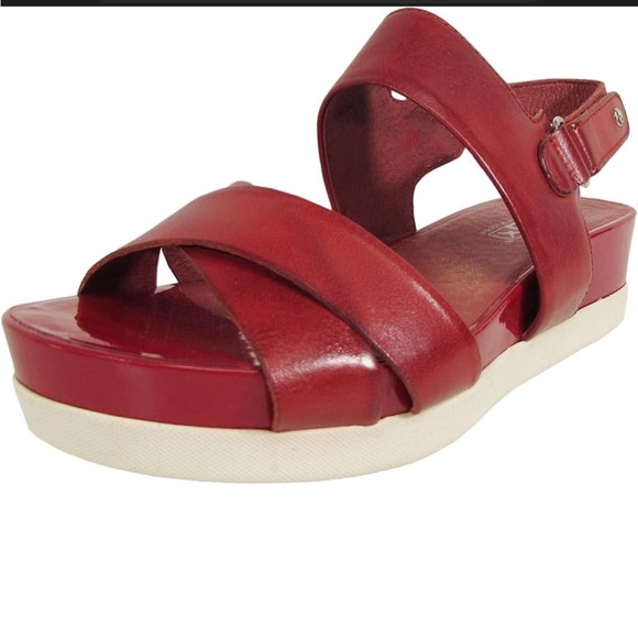 PIKOLINOS Shoes - PIKOLINOS Rosamar Red Platform Leather Sandals EU 41 US 10.5